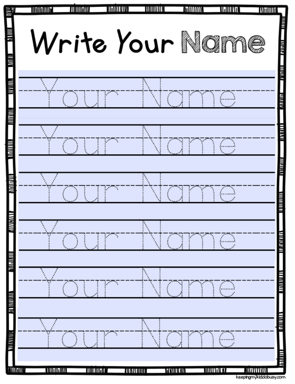 EDITABLE NAME TRACING amp amp WRITING PRACTICE WORKSHEETS MORNING 