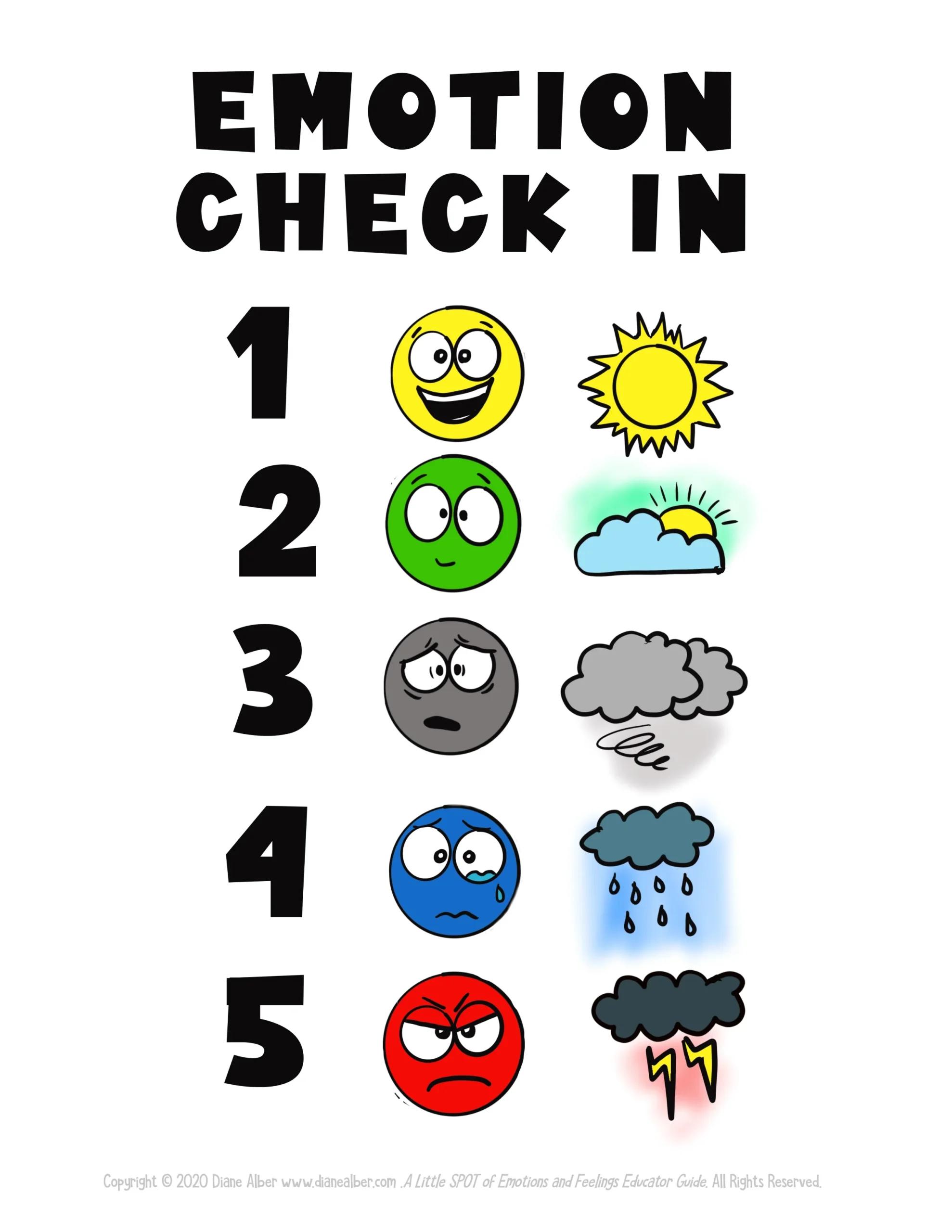 Emotion Check In Download Activity Printable Diane Alber Emotion Check In Download Activity Printable Diane Alber