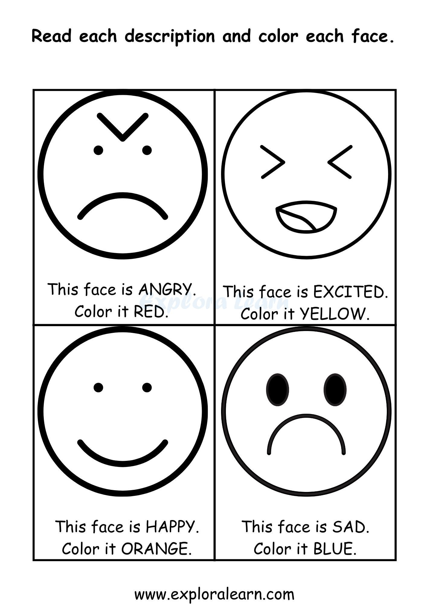 Emotions Worksheets For Preschool And Kindergarten 2 To 6 Years Kids Emotions Worksheets For Preschool And Kindergarten 2 To 6 Years Kids