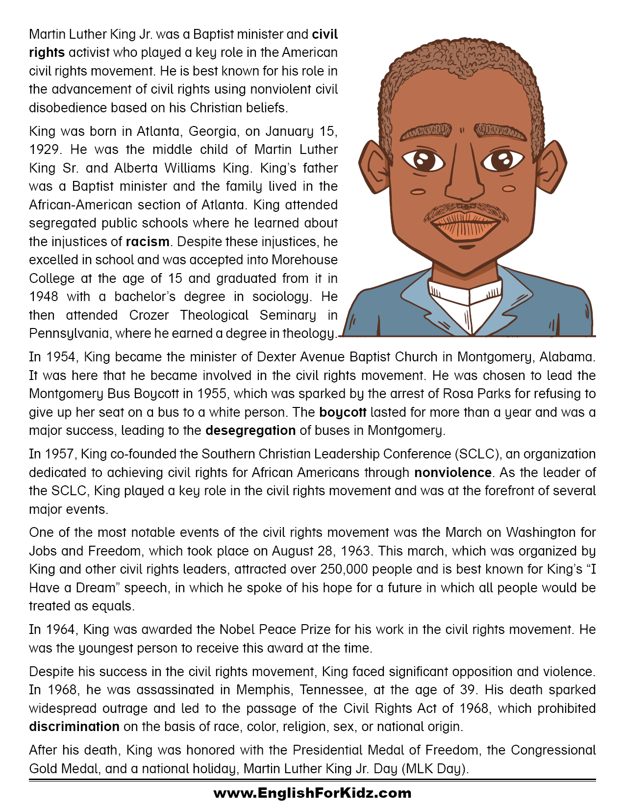 English For Kids Step By Step Martin Luther King Jr Day English For Kids Step By Step Martin Luther King Jr Day
