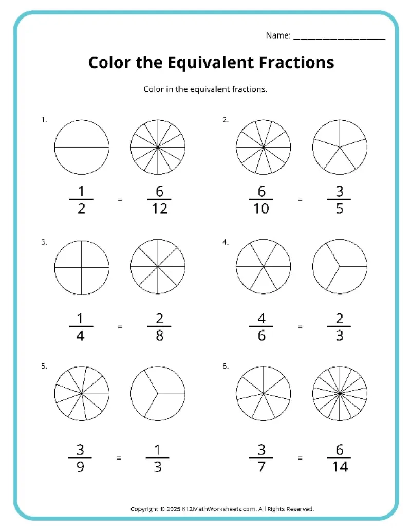 Equivalent Fractions Worksheets K12 Math Worksheets Equivalent Fractions Worksheets K12 Math Worksheets