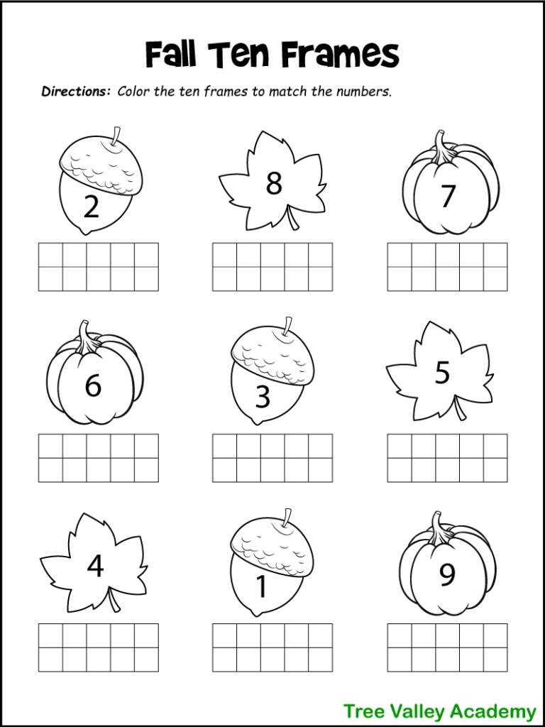 Fall Math Worksheets For Kindergarten Preschool amp 1st Grade Fall Math Worksheets For Kindergarten Preschool amp 1st Grade