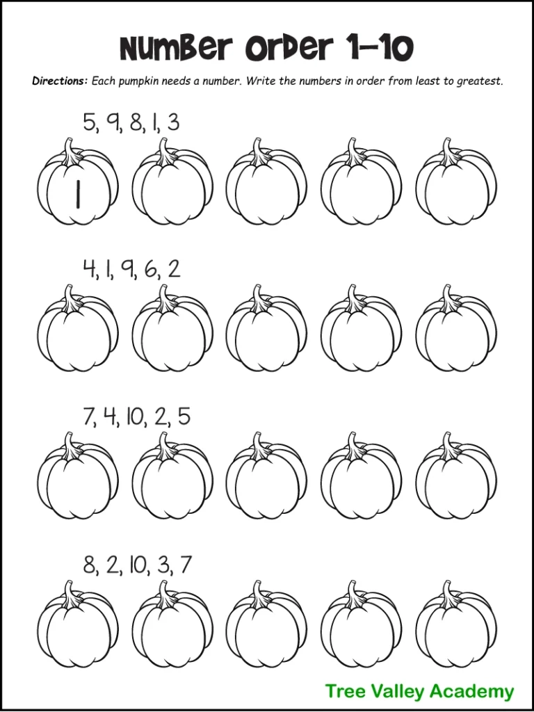 Kindergarten Math Printable Worksheets