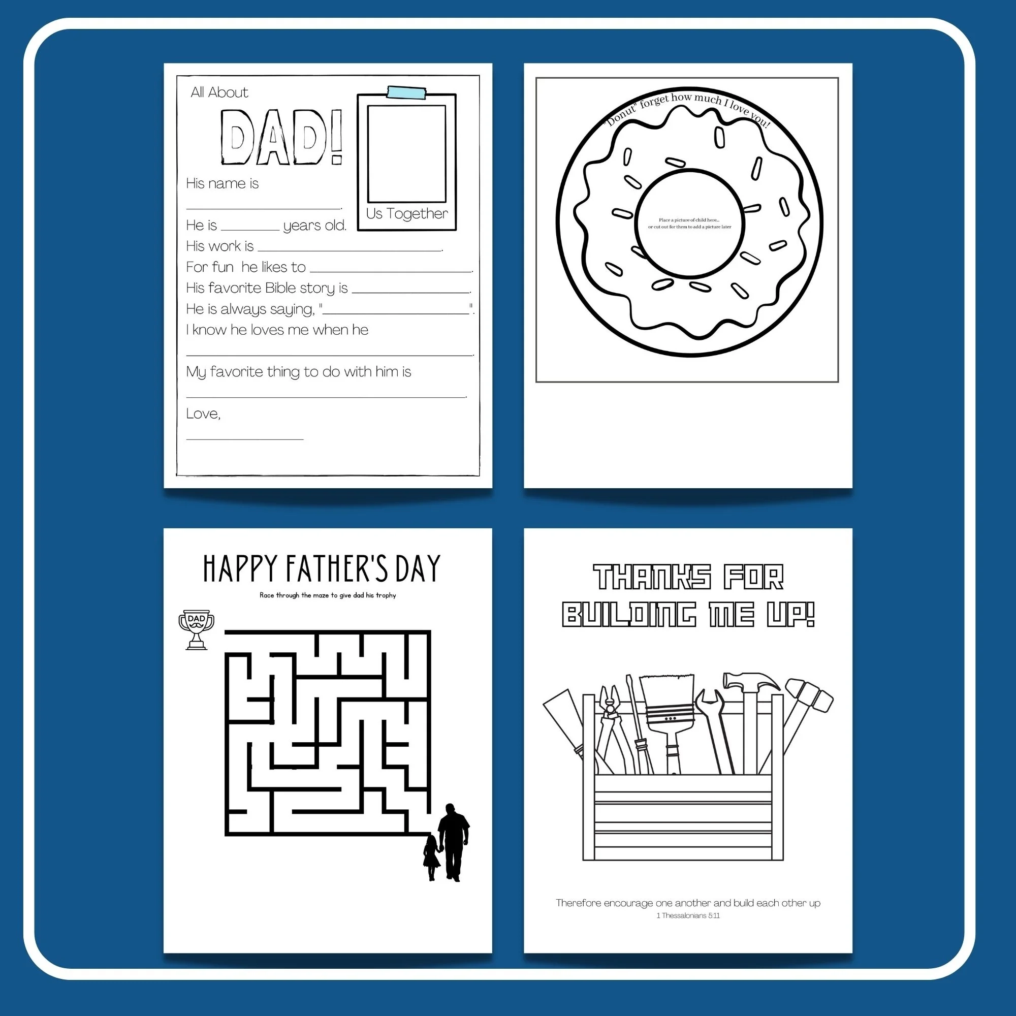 Father s Day Freebie 10 Printable Activity Sheets download Only Father s Day Freebie 10 Printable Activity Sheets download Only