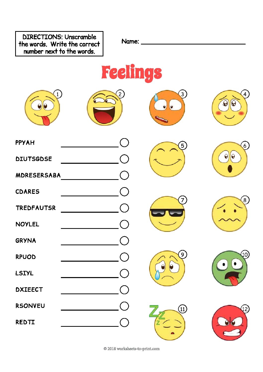Free Printable Feelings Worksheets Pdf Free Printable Feelings Worksheets Pdf