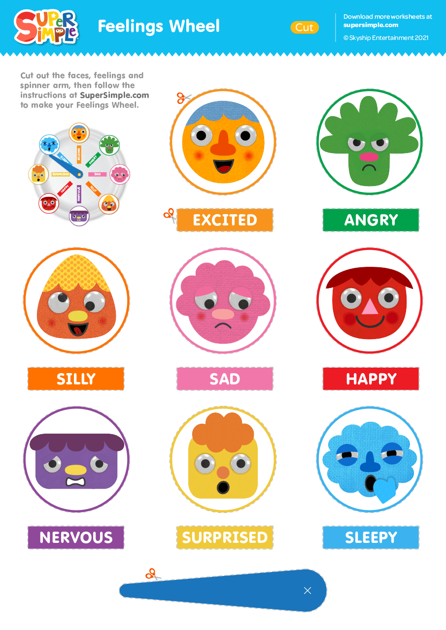 Feelings Wheel Printable Super Simple Feelings Wheel Printable Super Simple