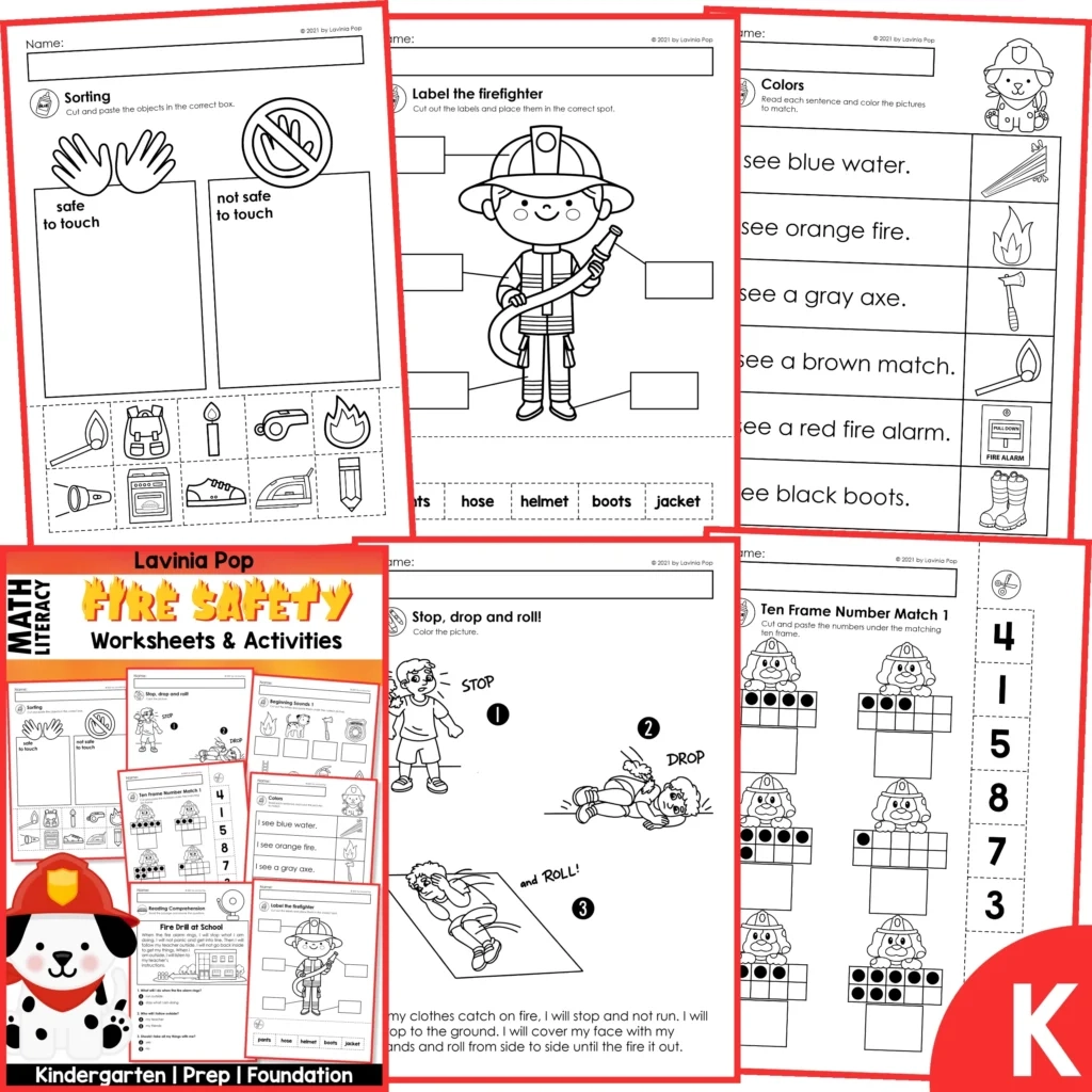 Fire Safety Kindergarten Worksheets And Activities In My World Fire Safety Kindergarten Worksheets And Activities In My World