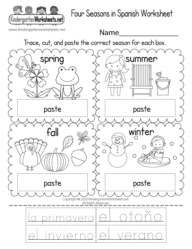 Four Seasons In Spanish Worksheet Free Printable Digital amp PDF Four Seasons In Spanish Worksheet Free Printable Digital amp PDF