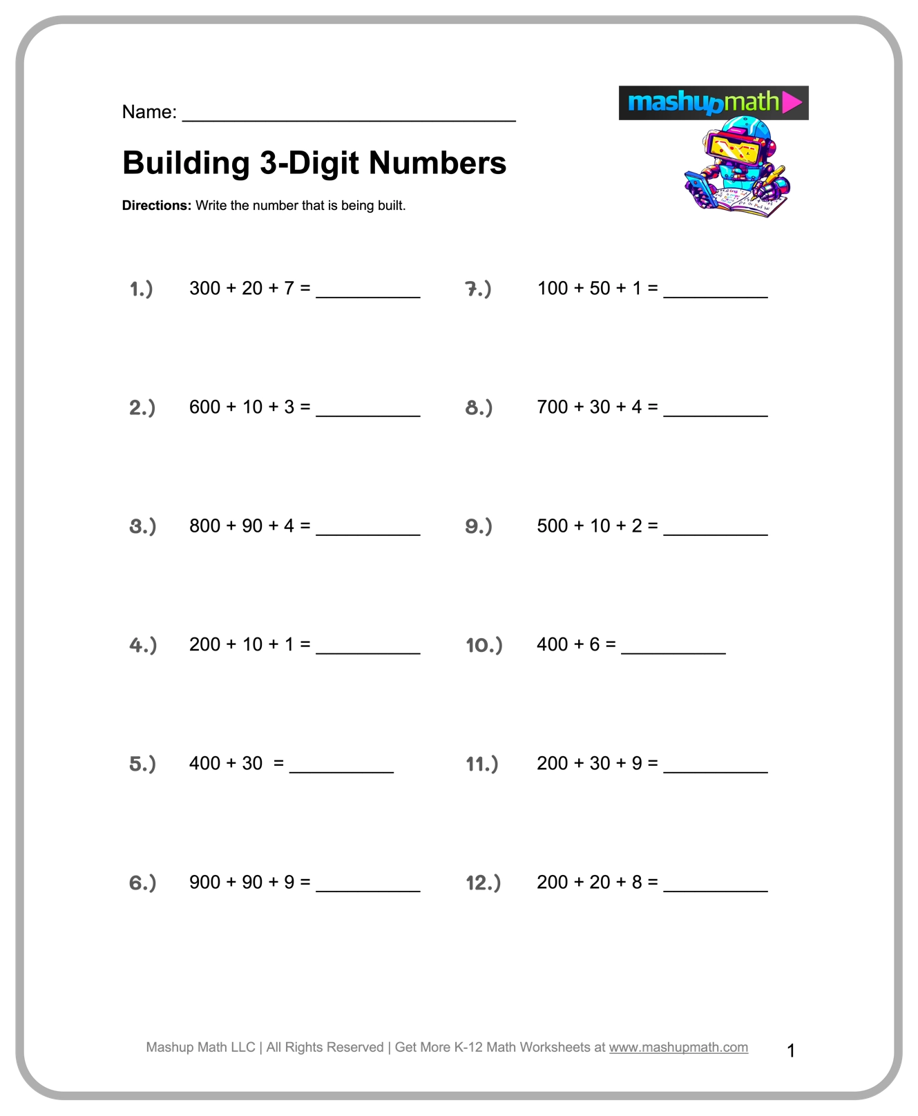 Free 3rd Grade Math Worksheets Printable W Answers Mashup Math Free 3rd Grade Math Worksheets Printable W Answers Mashup Math
