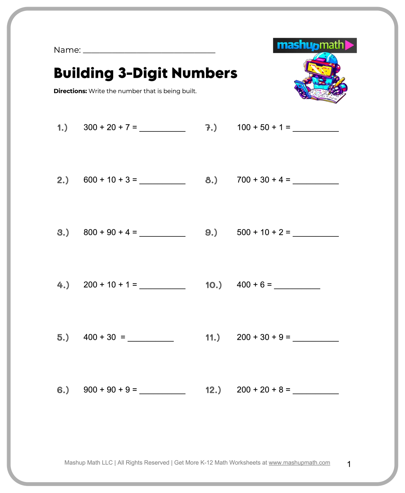 Free Printable 4th Grade Math Worksheets Free Printable 4th Grade Math Worksheets