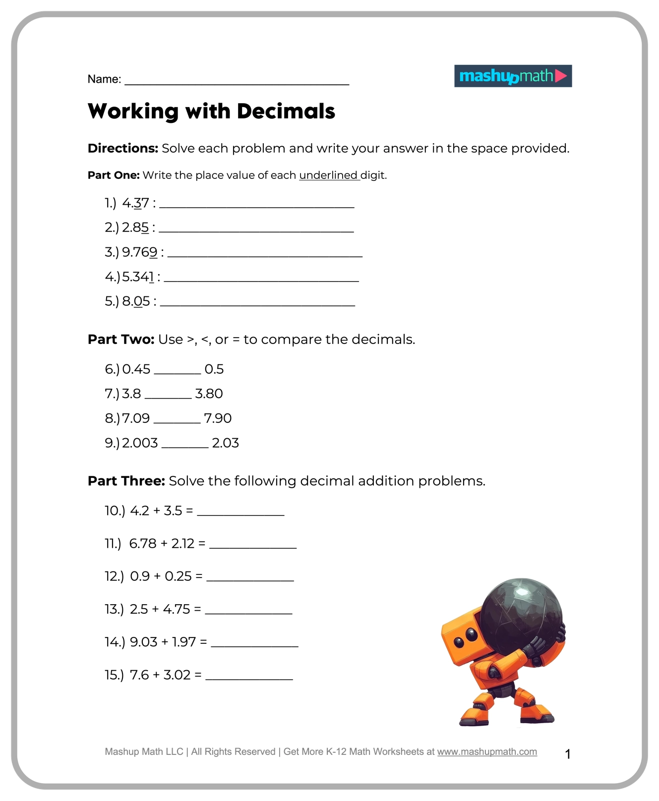 Free 5th Grade Math Worksheets Printable W Answers Mashup Math Free 5th Grade Math Worksheets Printable W Answers Mashup Math