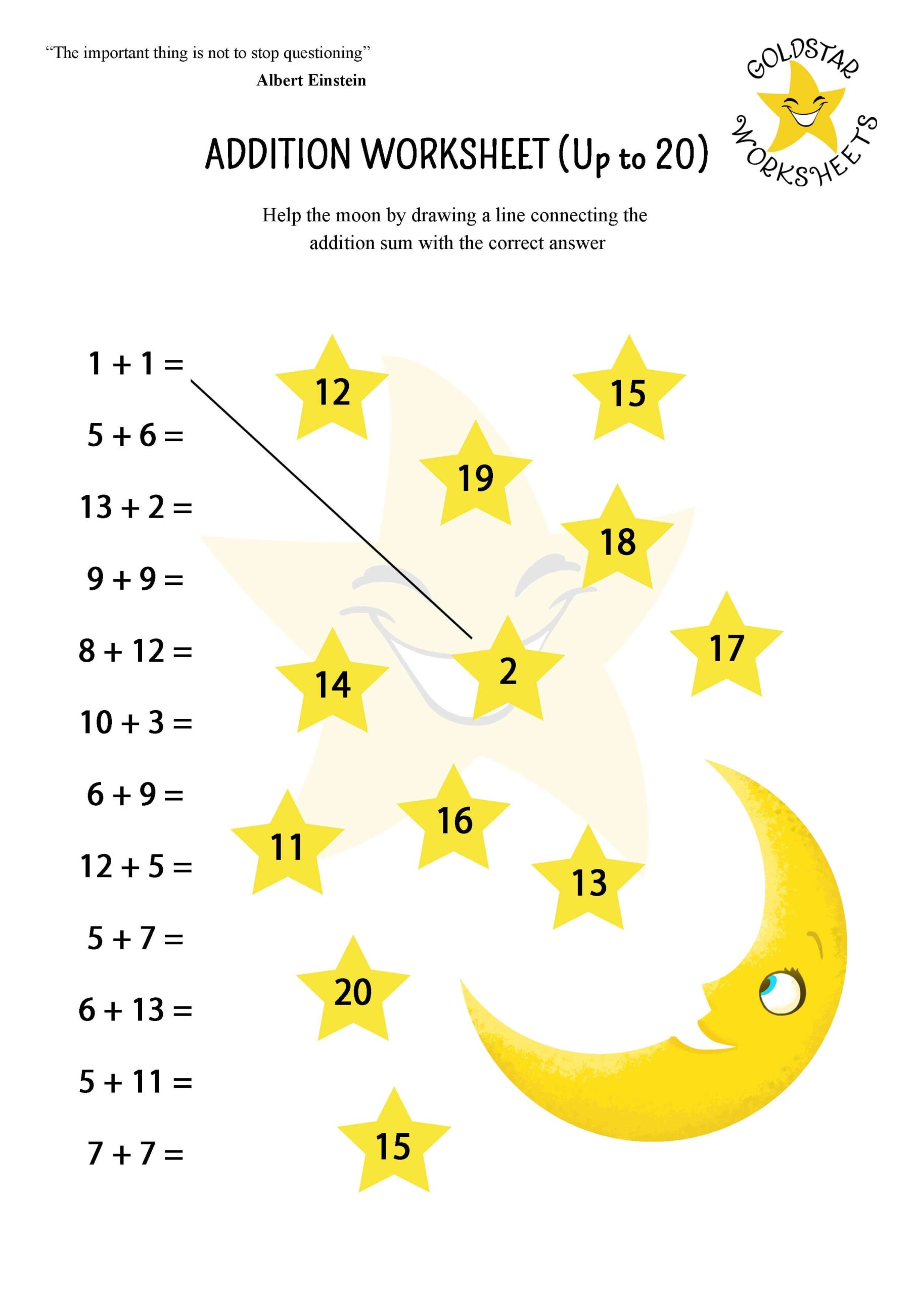 Free Addition Facts To 20 Worksheets For Kids Printable PDF Free Addition Facts To 20 Worksheets For Kids Printable PDF
