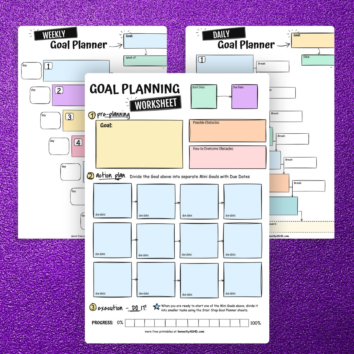 Free ADHD Goal Setting Worksheets Easily Break Down Tasks Free ADHD Goal Setting Worksheets Easily Break Down Tasks