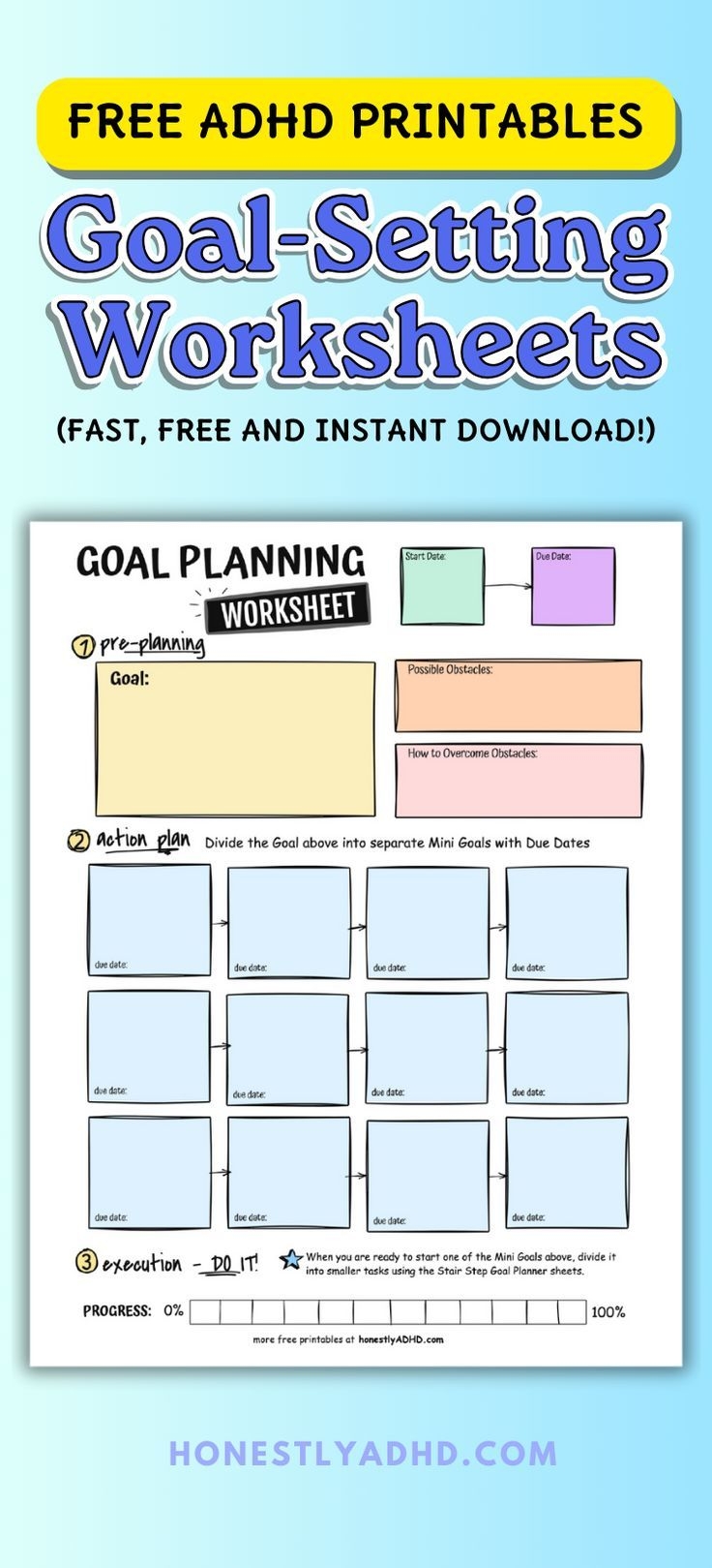 Free ADHD Goal Setting Worksheets Free ADHD Goal Setting Worksheets