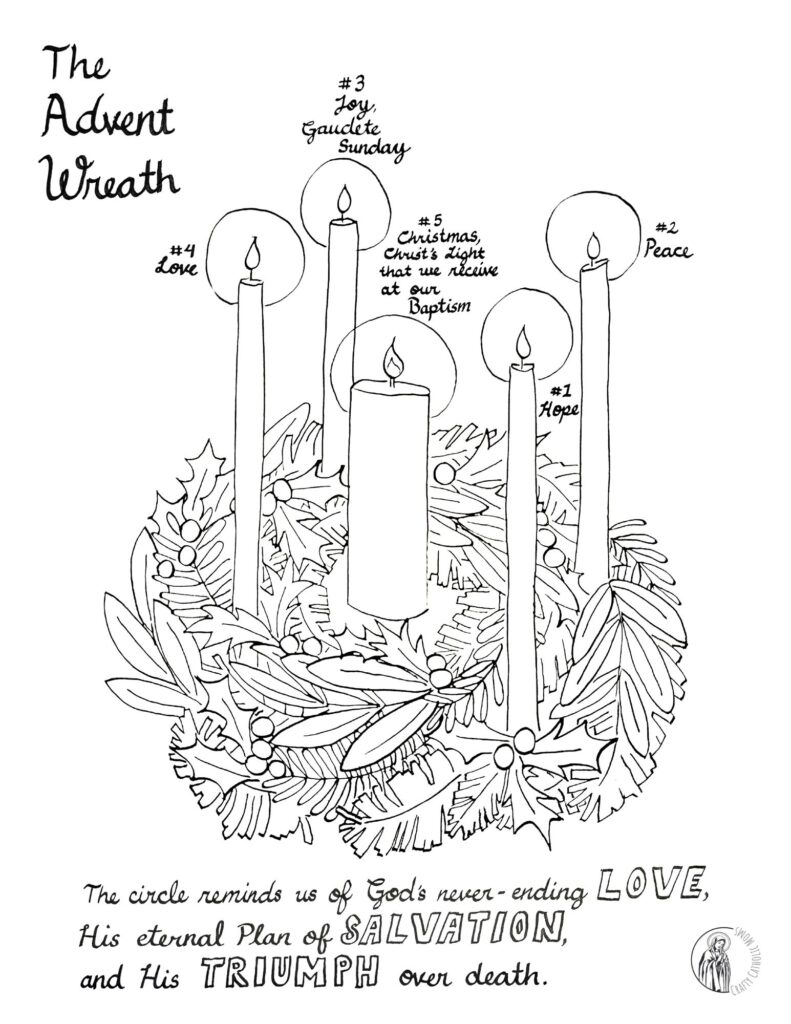 Free Advent Wreath Coloring Page For Kids And Adults Free Advent Wreath Coloring Page For Kids And Adults