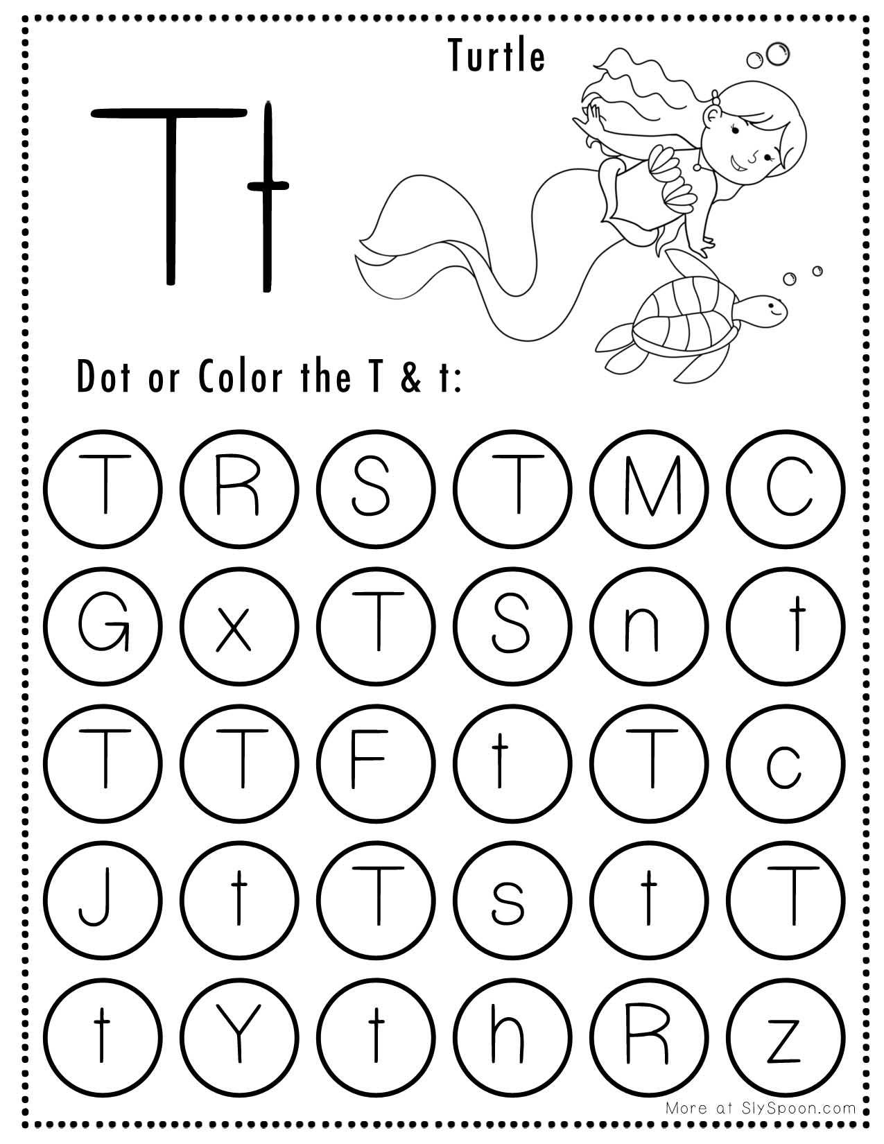 Free Alphabet Do A Dot Printables Worksheets Letter T Mermaid Free Alphabet Do A Dot Printables Worksheets Letter T Mermaid