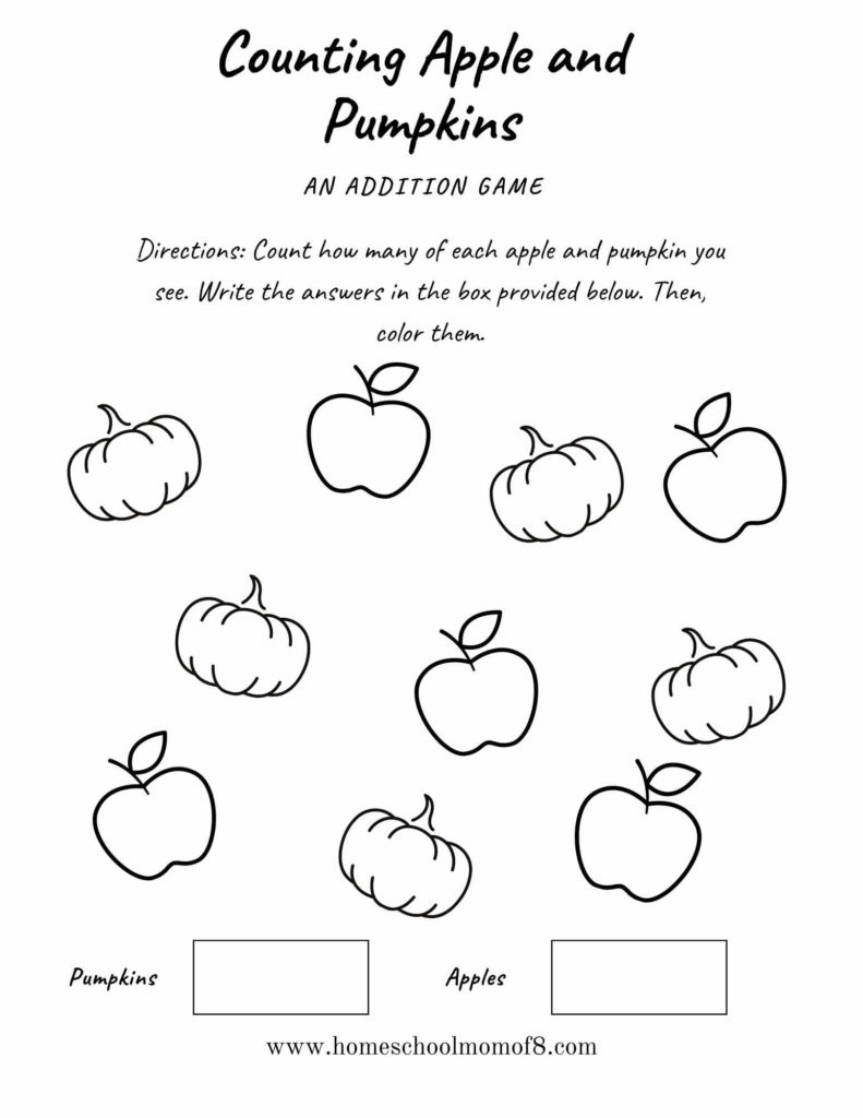 Free Fall Worksheets Printable