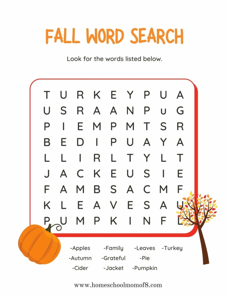 Autumn Printable Worksheets Autumn Printable Worksheets