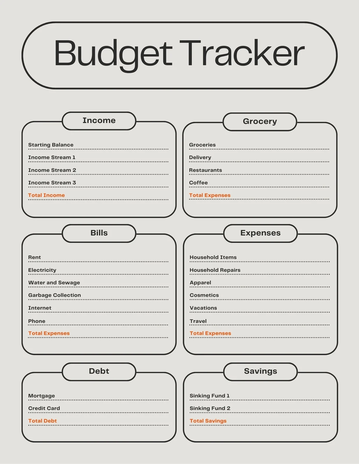 Free And Customizable Budget Templates Free And Customizable Budget Templates