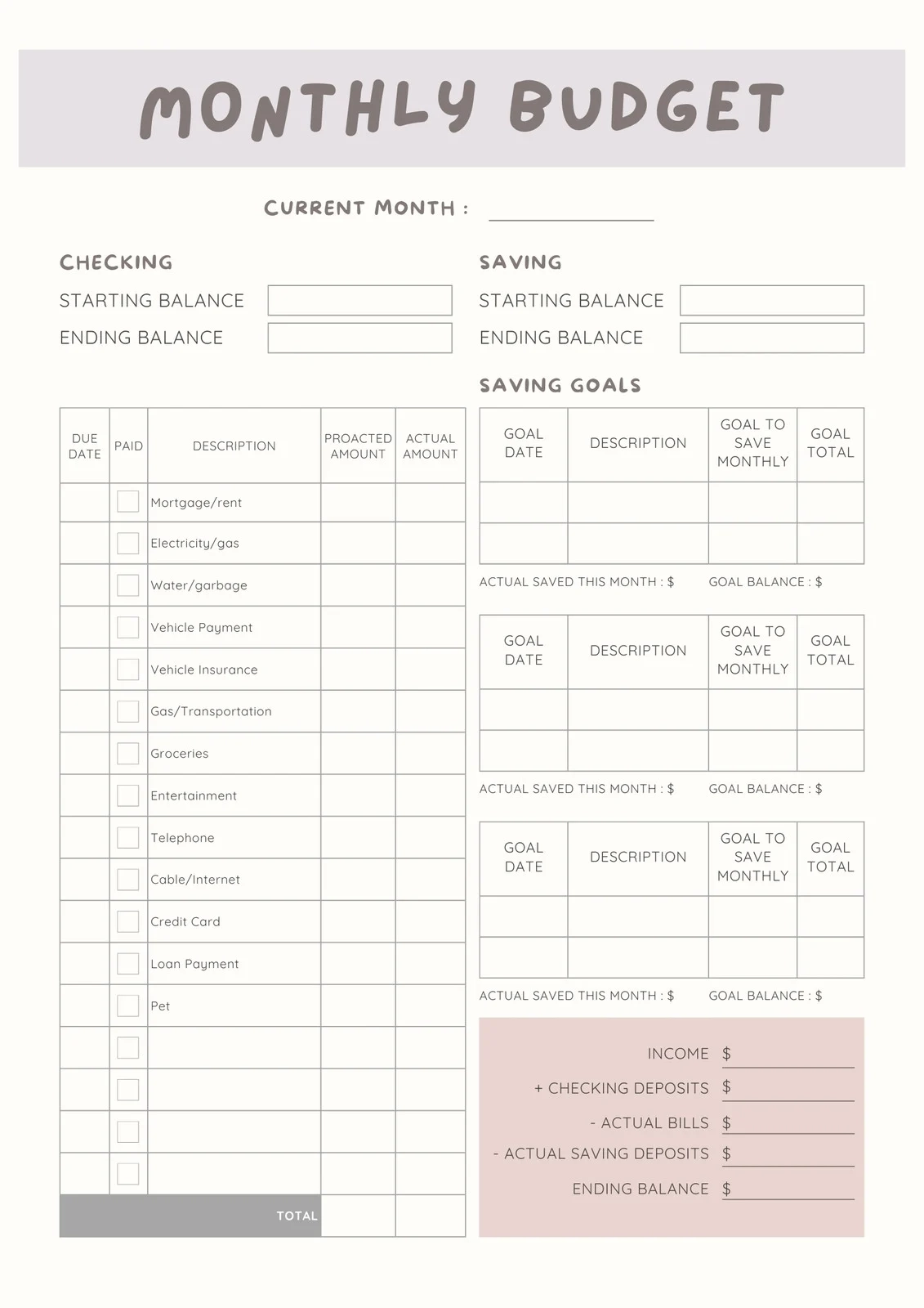 Free And Customizable Budget Templates Free And Customizable Budget Templates