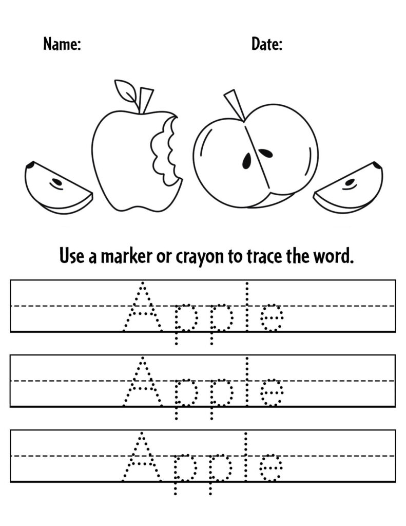 Free Printable Apple Worksheets Preschool
