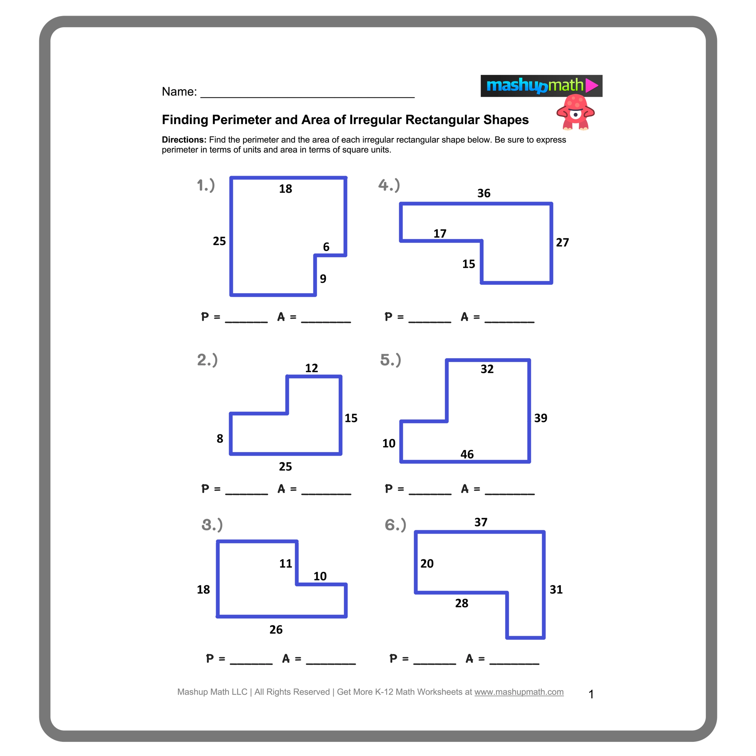 Free Area And Perimeter Worksheets with Answers Mashup Math Free Area And Perimeter Worksheets with Answers Mashup Math