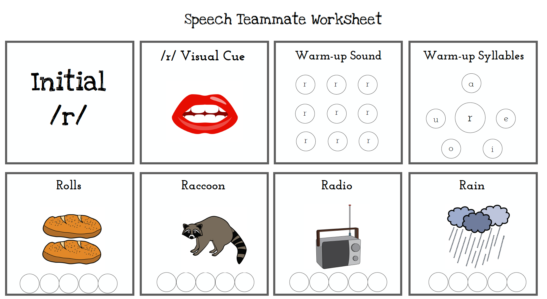 Free Articulation Worksheets Free Articulation Worksheets