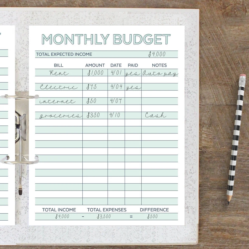 FREE Beginner Printable Budget Worksheet Savor Savvy FREE Beginner Printable Budget Worksheet Savor Savvy
