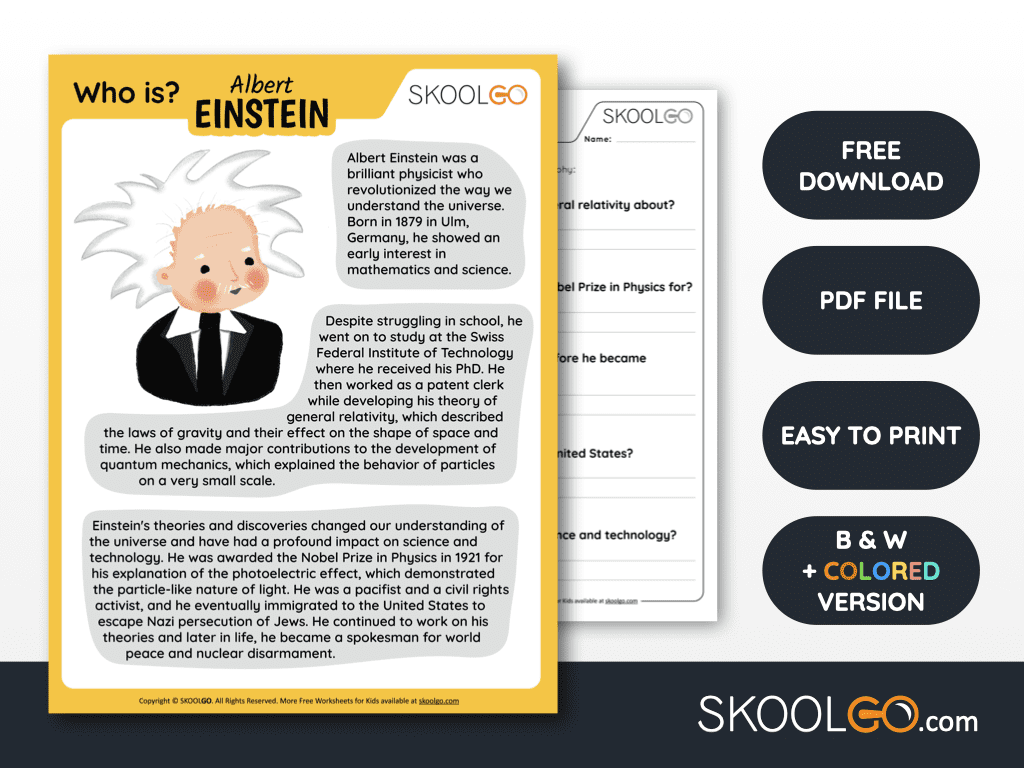 Free Biography Printable Worksheets SKOOLGO Free Biography Printable Worksheets SKOOLGO