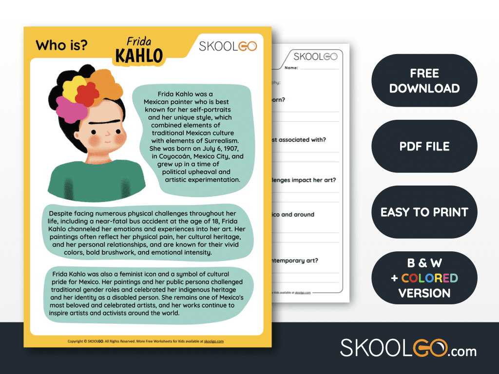 Free Biography Printable Worksheets SKOOLGO Free Biography Printable Worksheets SKOOLGO