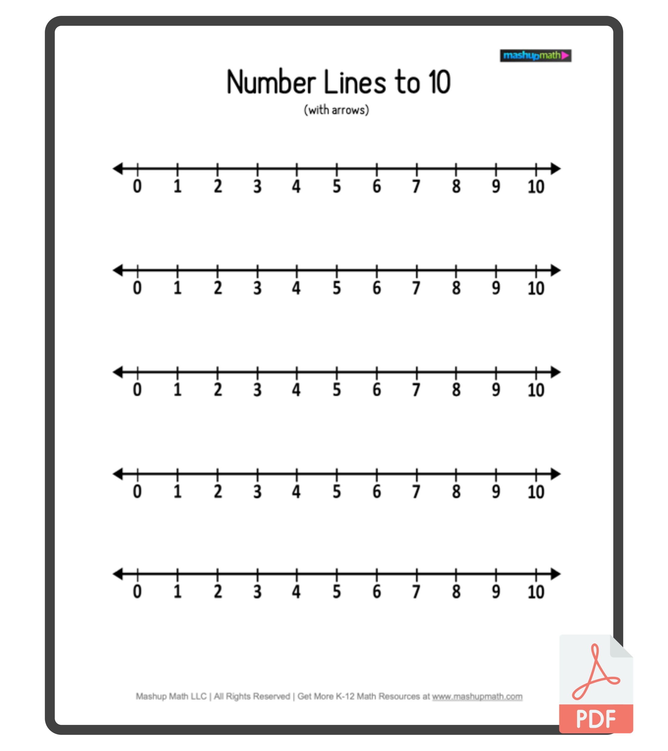 Free Printable Number Line Worksheets Free Printable Number Line Worksheets