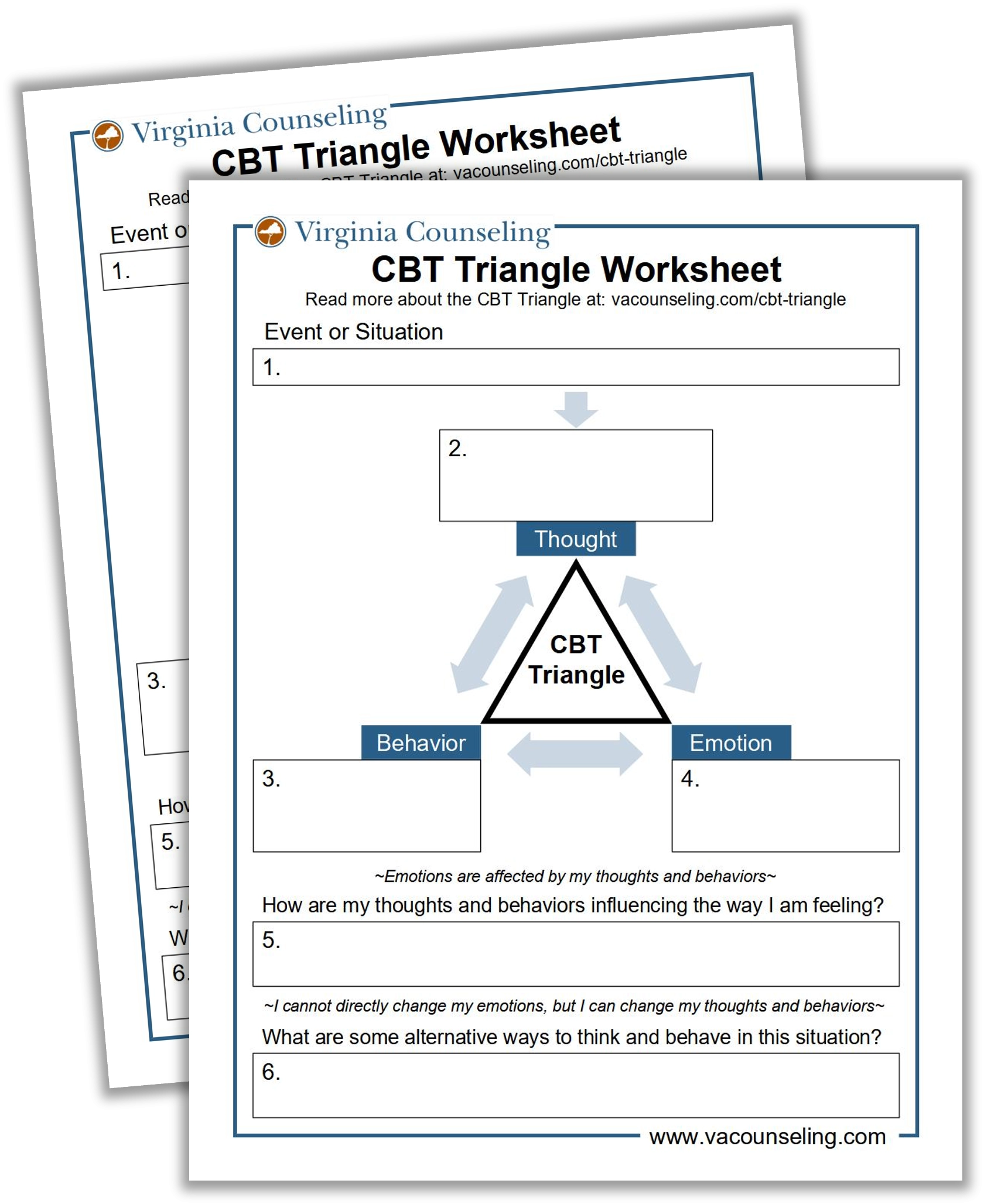 Free CBT Triangle Worksheet With Example Free CBT Triangle Worksheet With Example