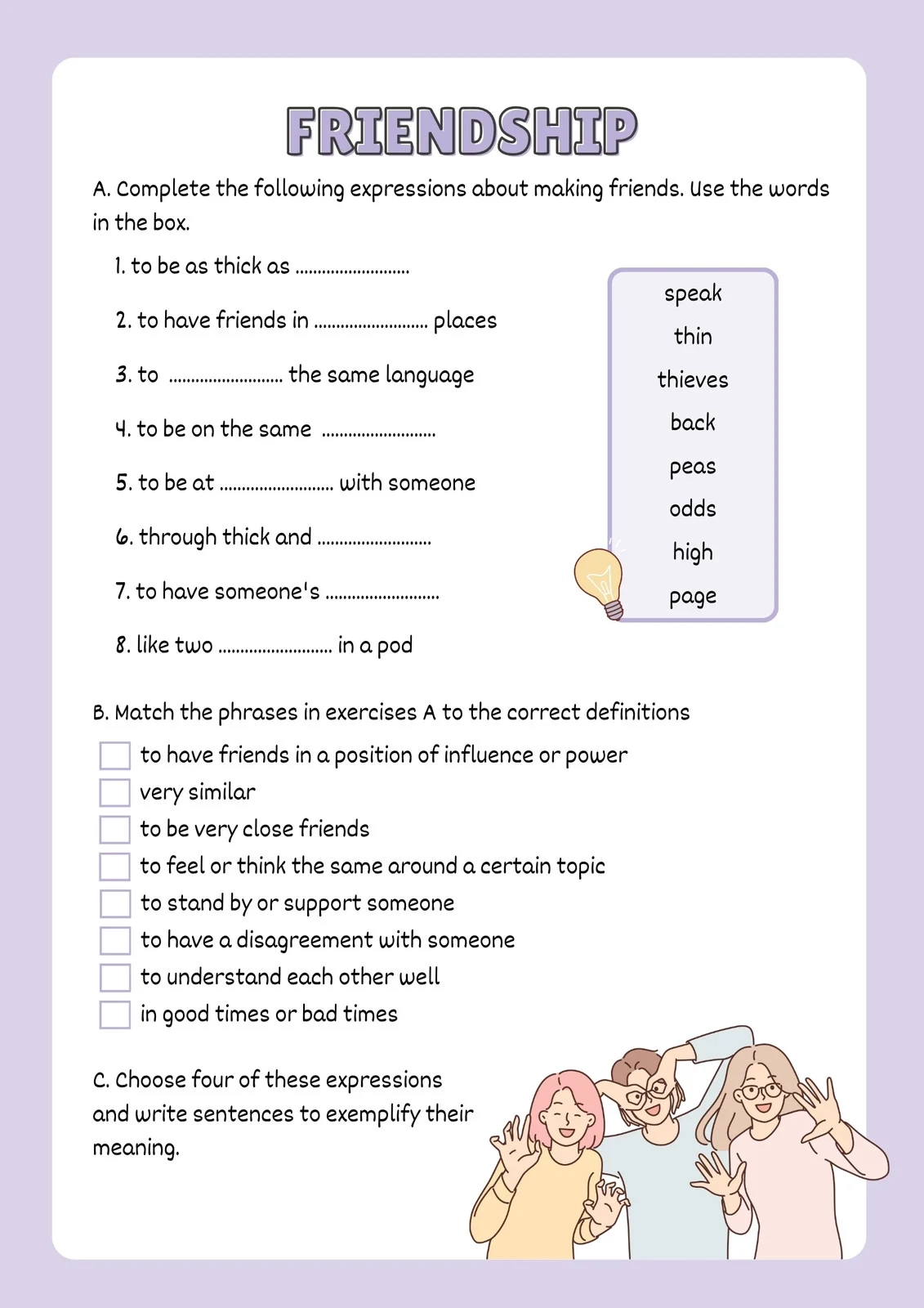Free Custom Printable Friendship Worksheet Templates Canva Free Custom Printable Friendship Worksheet Templates Canva