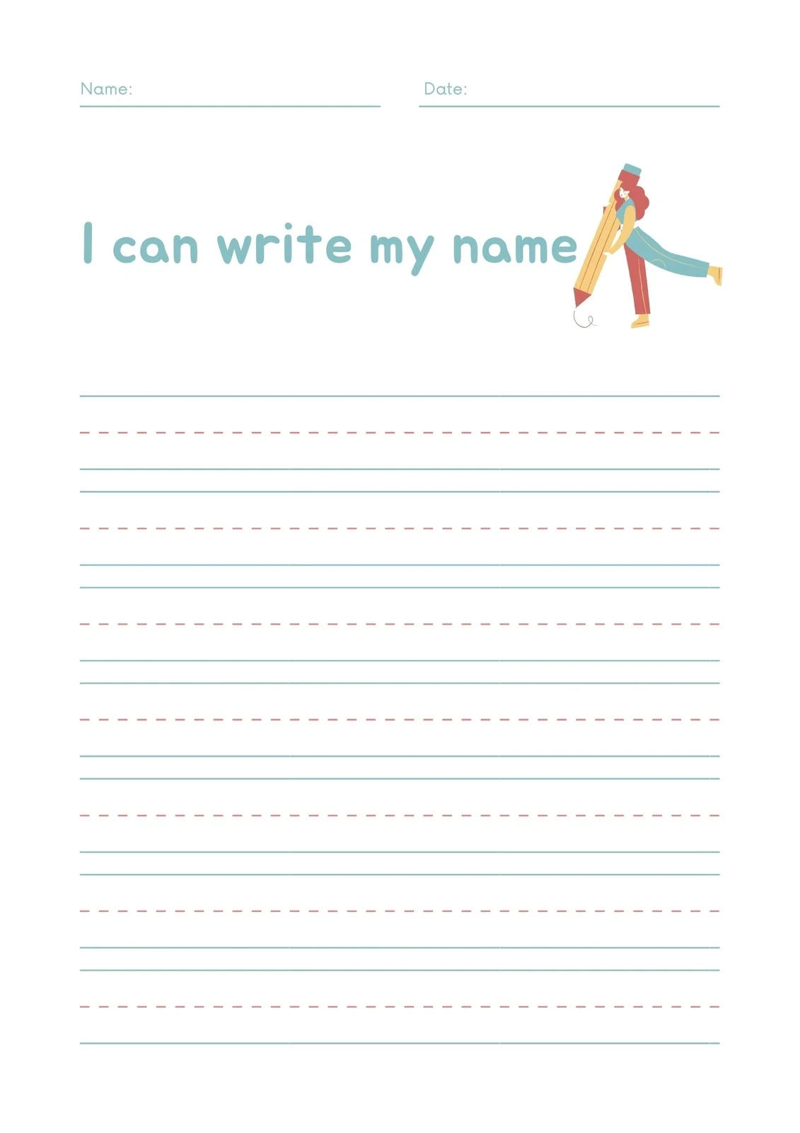 Free Custom Printable Handwriting Worksheet Templates Canva Free Custom Printable Handwriting Worksheet Templates Canva