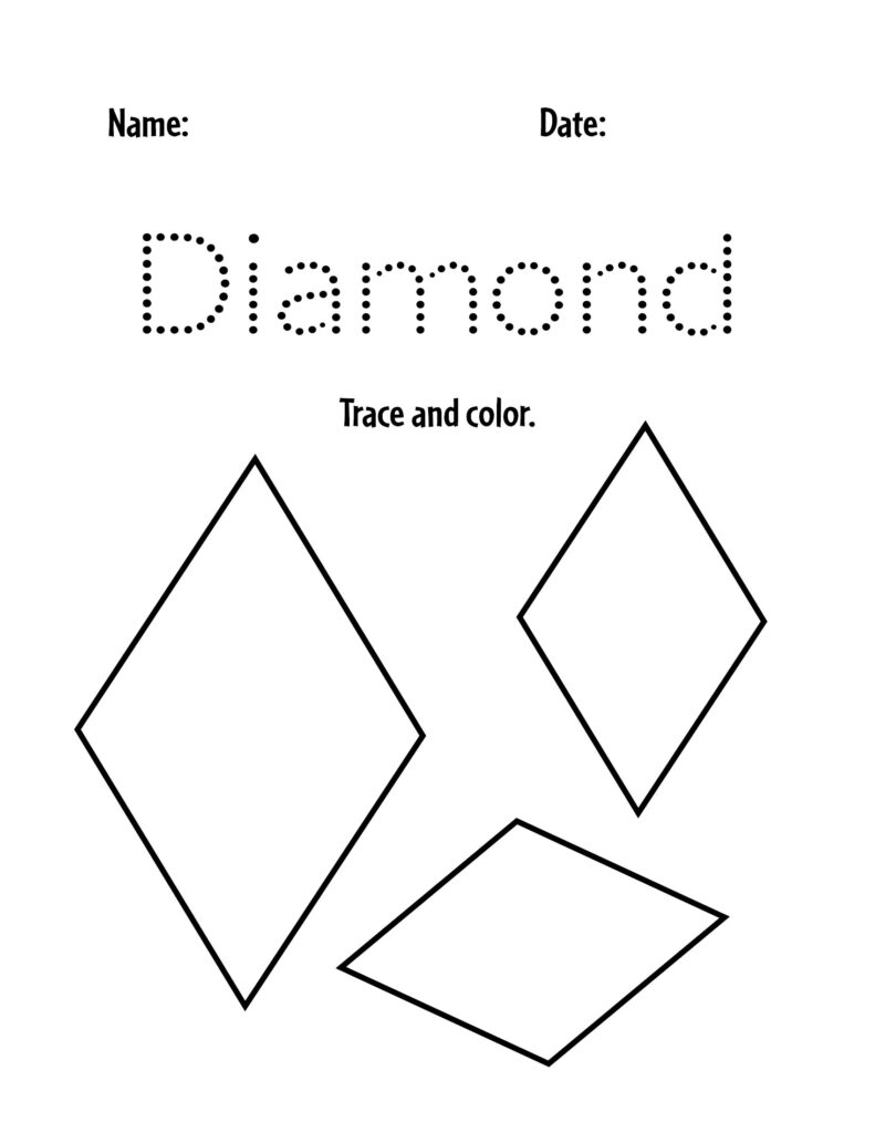 Free Diamond Worksheets For Preschool The Hollydog Blog Free Diamond Worksheets For Preschool The Hollydog Blog