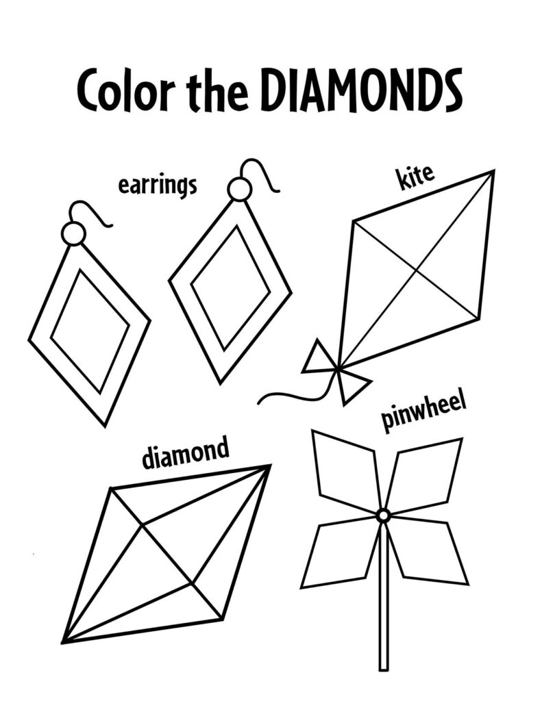 Free Diamond Worksheets For Preschool The Hollydog Blog Free Diamond Worksheets For Preschool The Hollydog Blog