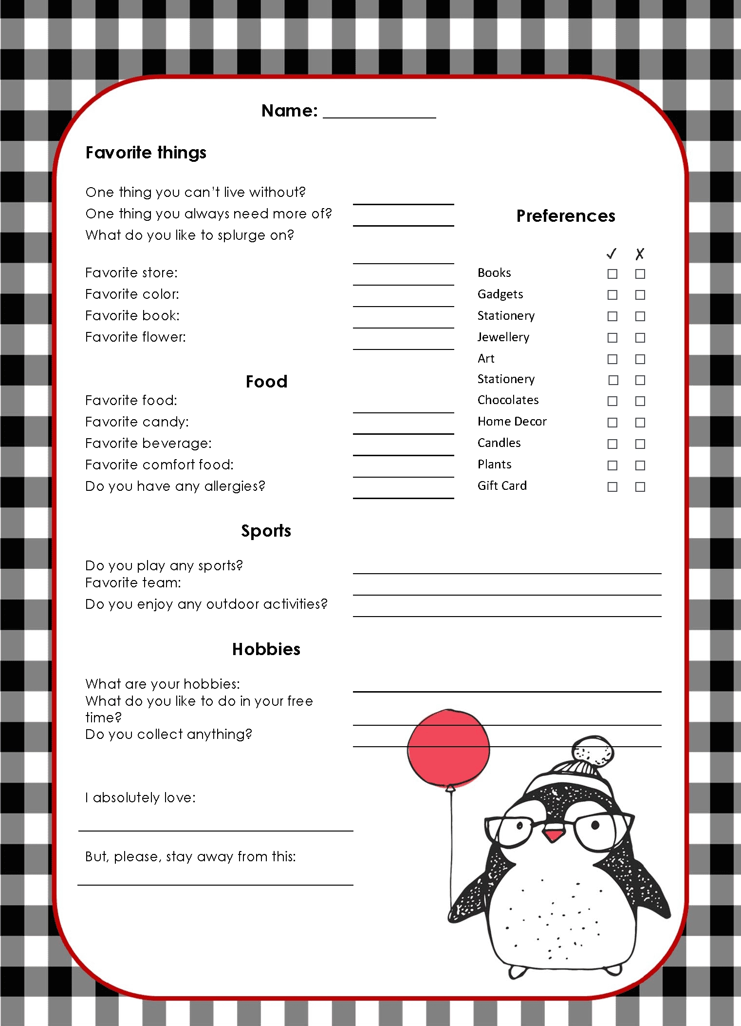 Free Printable Secret Santa Worksheets Free Printable Secret Santa Worksheets