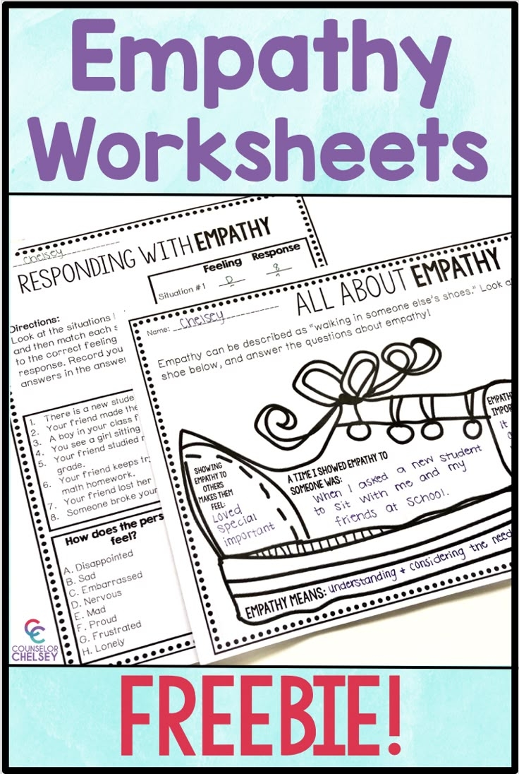 Free Empathy Worksheets Free Empathy Worksheets