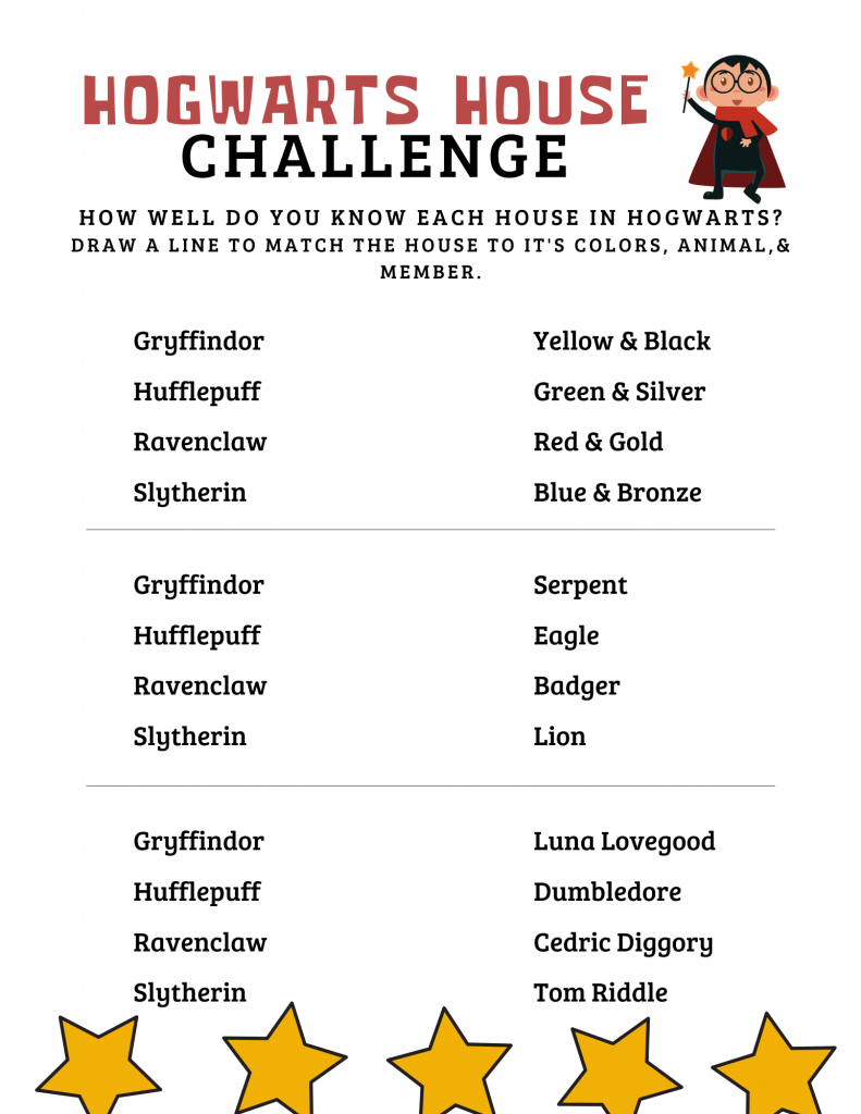 Free Harry Potter Printable Games A Magical Addition To Family Free Harry Potter Printable Games A Magical Addition To Family