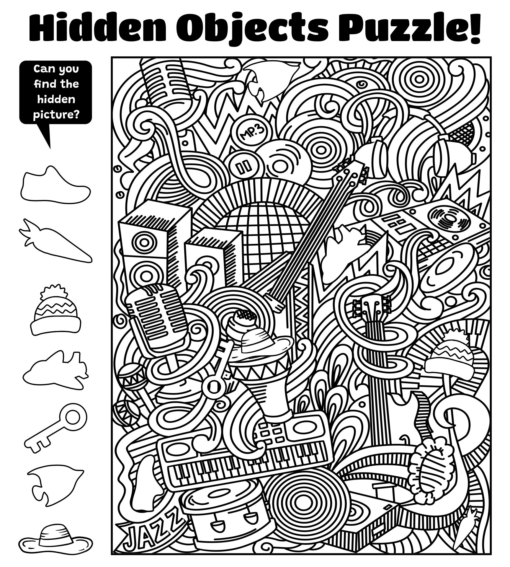 Free Hidden Pictures Printable Activities For Kids Worksheets Free Hidden Pictures Printable Activities For Kids Worksheets
