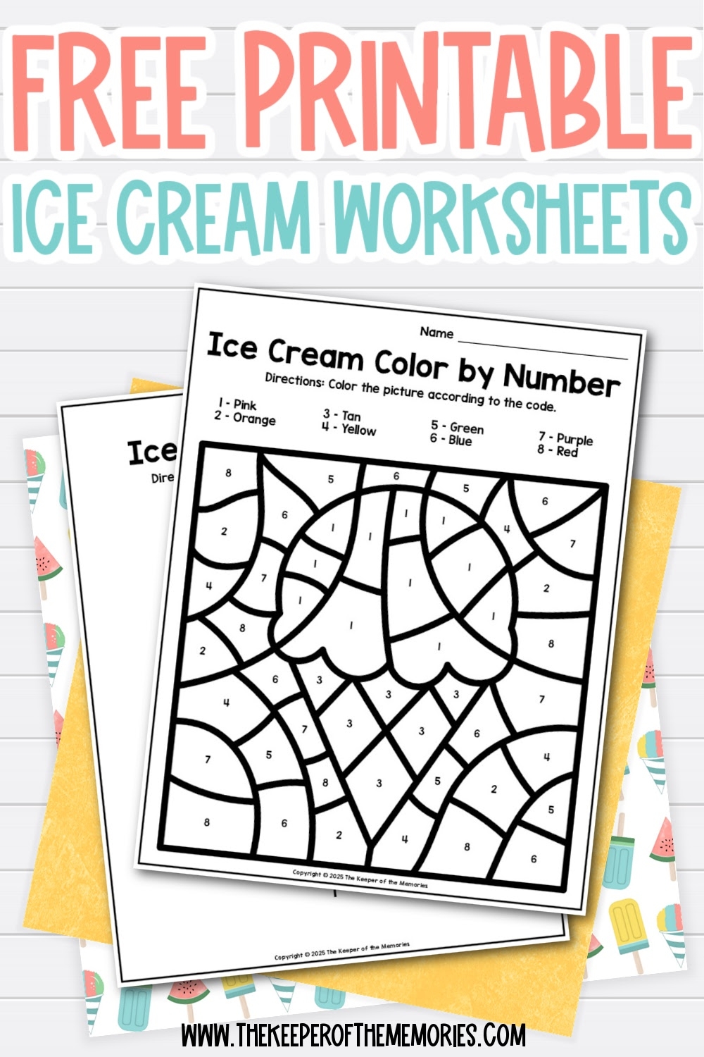 Free Ice Cream Printables For Preschoolers And Kindergartners Free Ice Cream Printables For Preschoolers And Kindergartners
