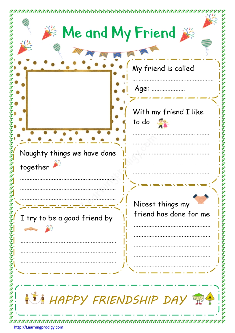 Free International Friendship Worksheets For Students PDF Free International Friendship Worksheets For Students PDF