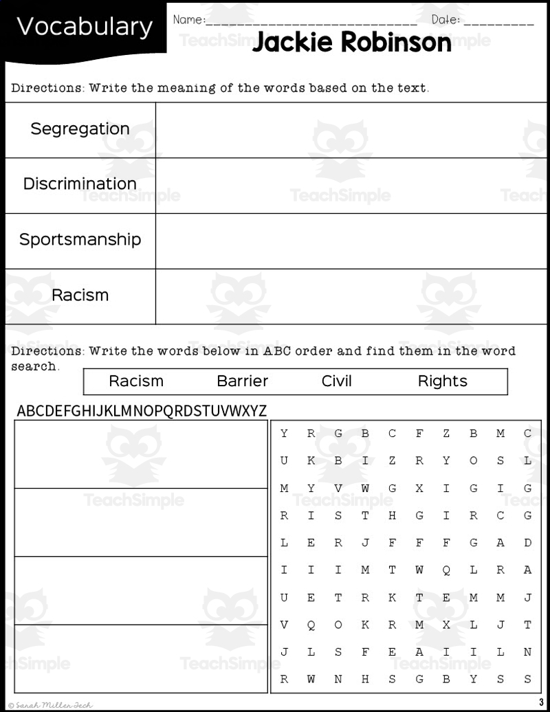 Free Jackie Robinson Worksheet 2nd Grade Download Free Jackie Free Jackie Robinson Worksheet 2nd Grade Download Free Jackie