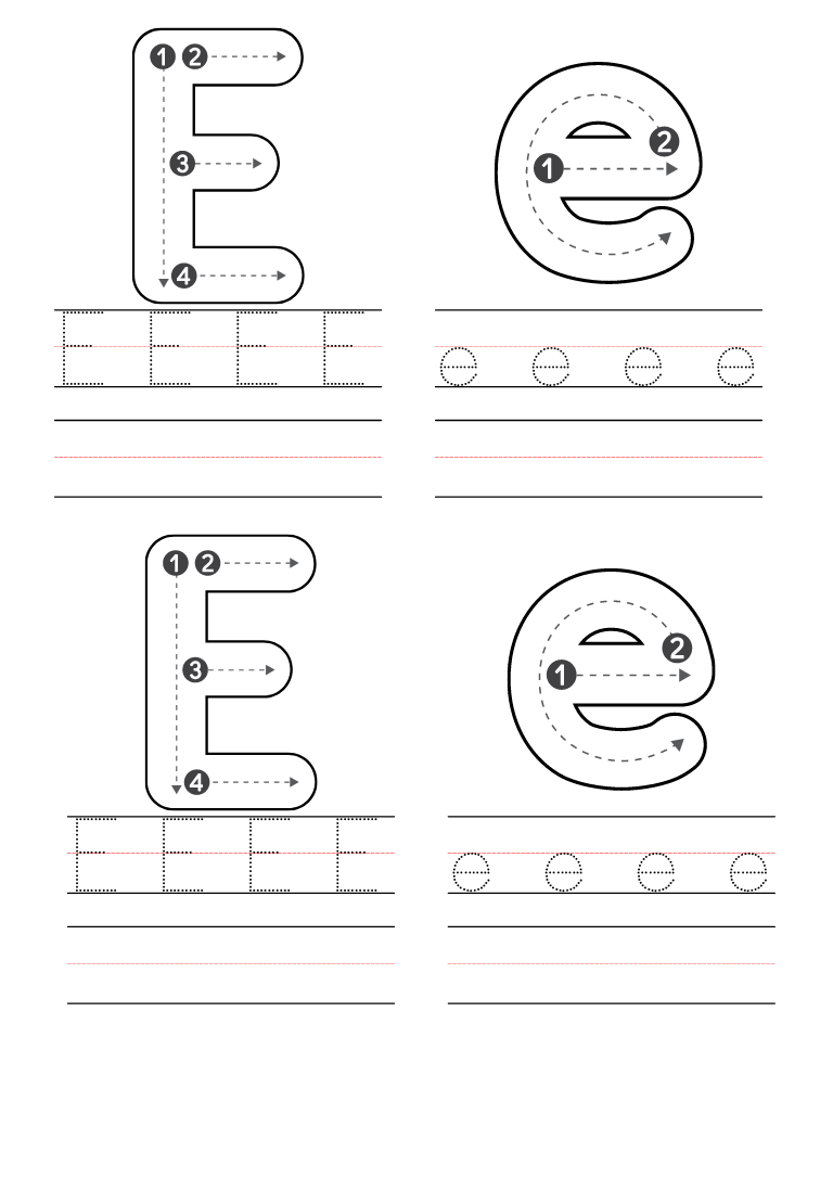 Free Kindergarten Letter E Worksheets Printable PDF Free Kindergarten Letter E Worksheets Printable PDF