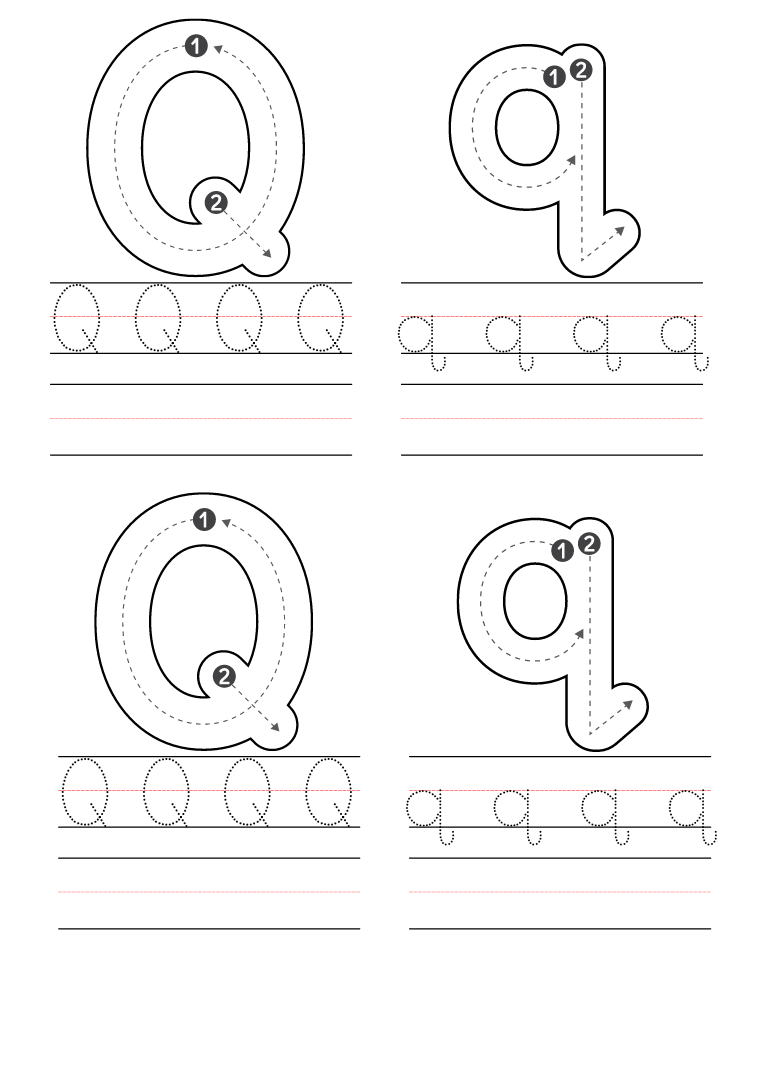 Free Kindergarten Letter Q Worksheets Printable PDF Free Kindergarten Letter Q Worksheets Printable PDF