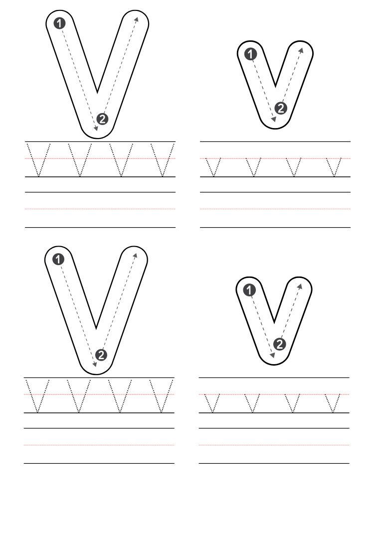 Free Kindergarten Letter V Worksheets Printable PDF Free Kindergarten Letter V Worksheets Printable PDF