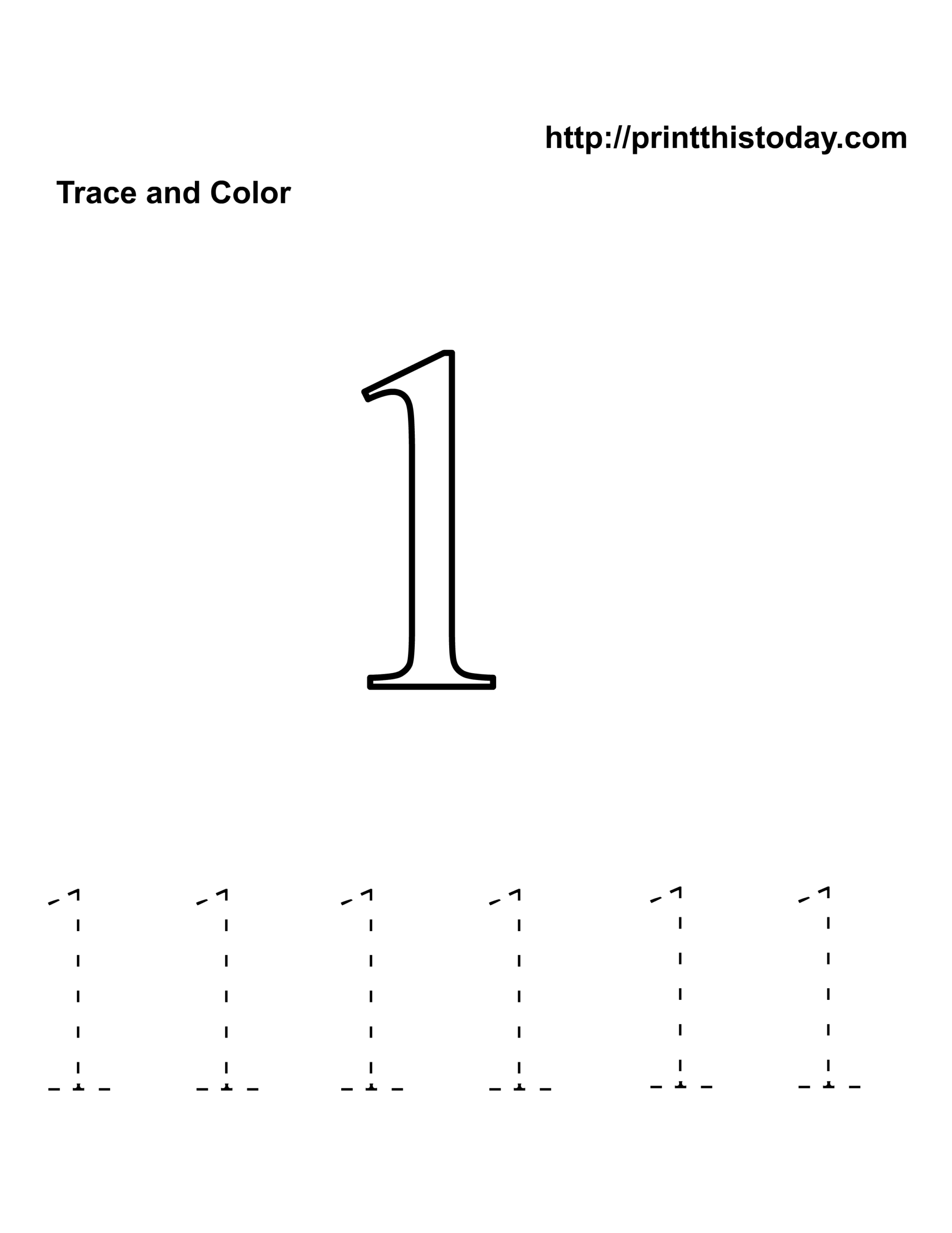 Number One Printable Worksheets Number One Printable Worksheets