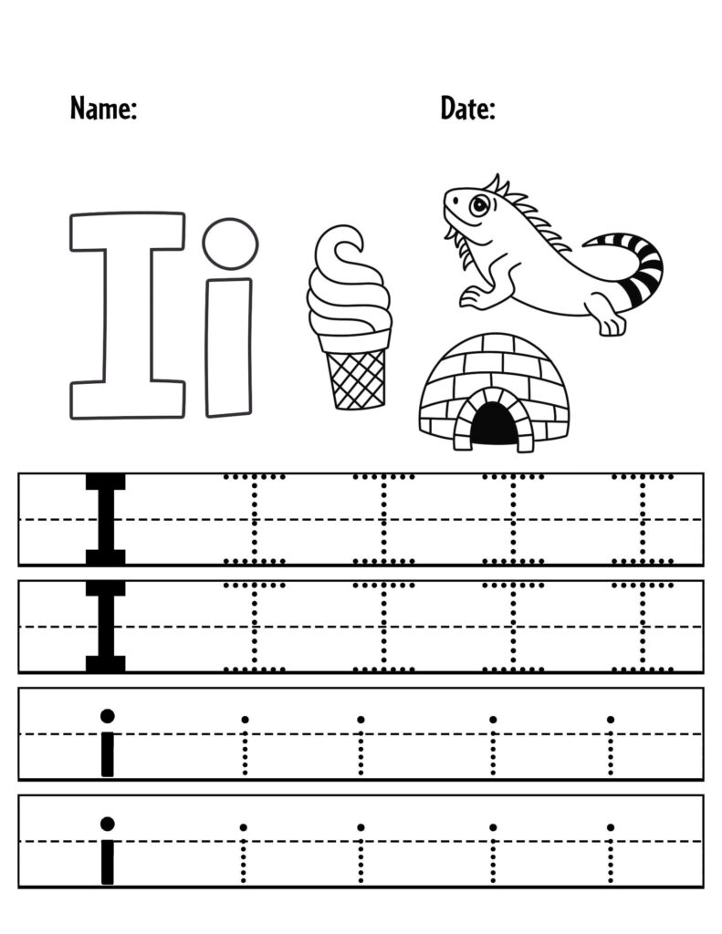 Free Letter I Worksheets For Preschool The Hollydog Blog Free Letter I Worksheets For Preschool The Hollydog Blog