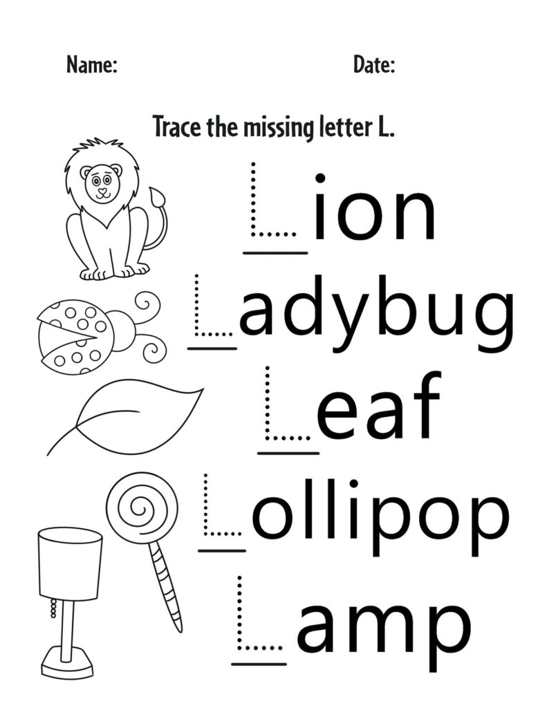 Free Printable Letter L Worksheets Free Printable Letter L Worksheets