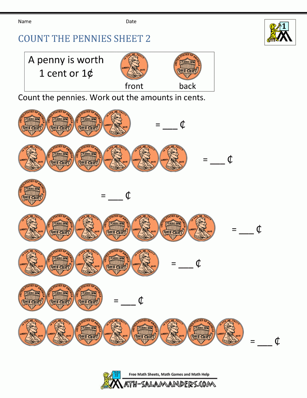 Free Printable Counting Coins Worksheets Free Printable Counting Coins Worksheets